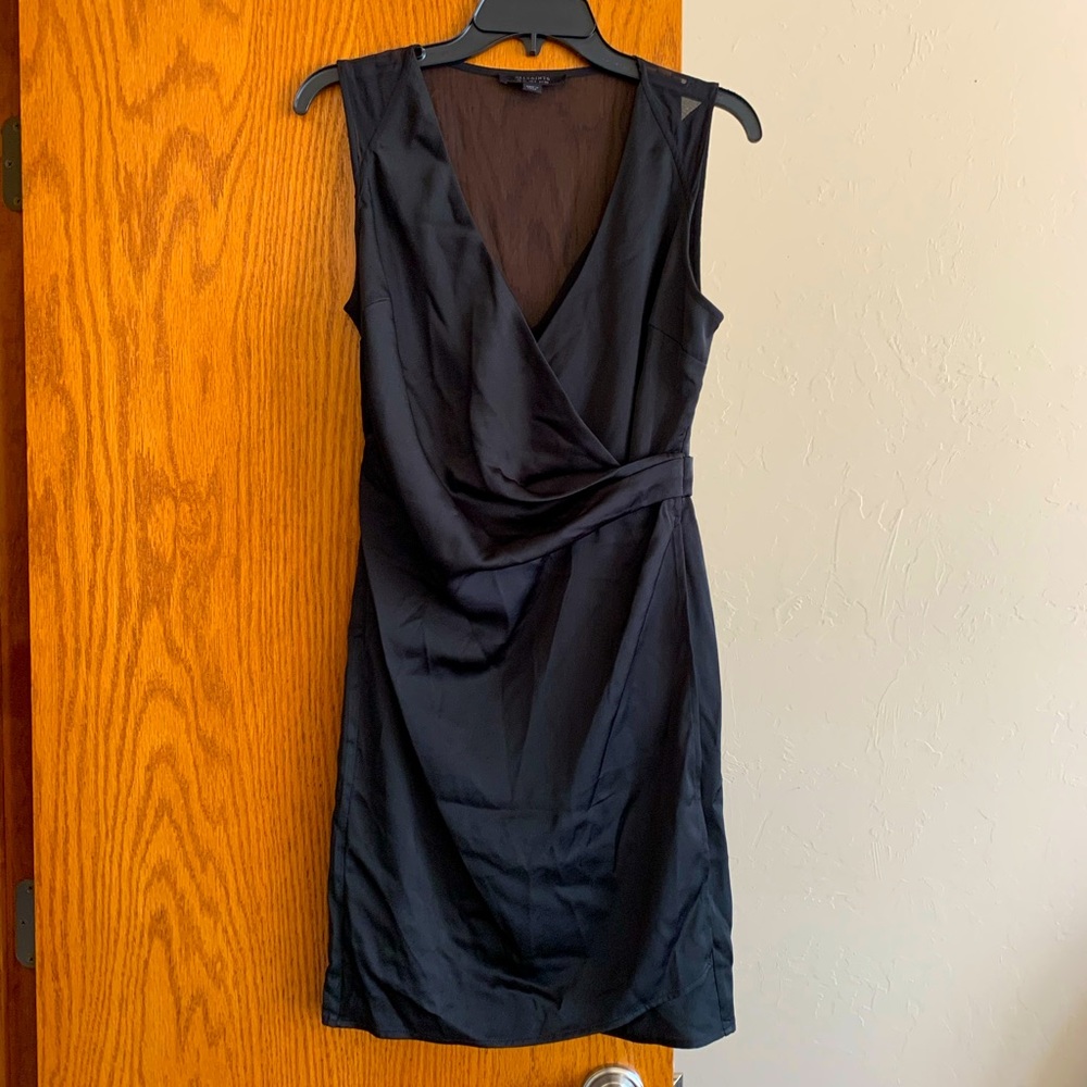 NWT ALL SAINTS Black Silk Dress
